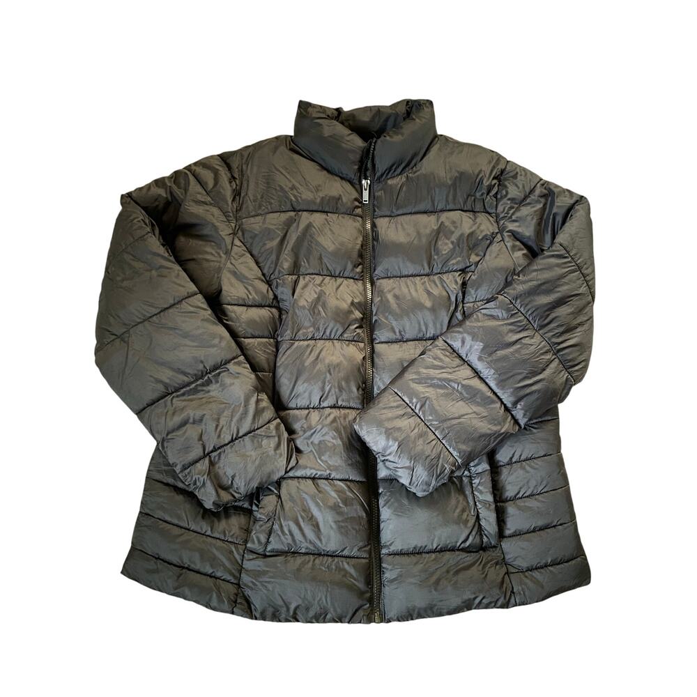 Time and Tru Women’s Black Puffer Jacket – Size XL (16–18)